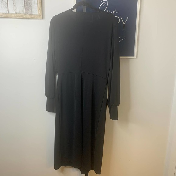 ZARA‎ Womens Dress Size Large Black Long Sleeves Bird Leaf Button Details - Picture 5 of 6